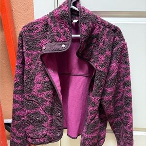 Zella Women's Pink and Purple Teddy Jacket size XS